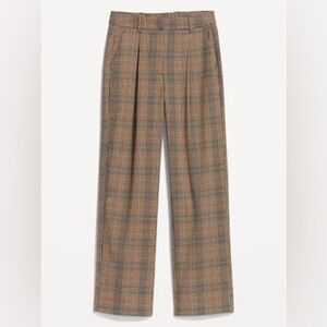 Old Navy Women's Plaid Brown Trousers